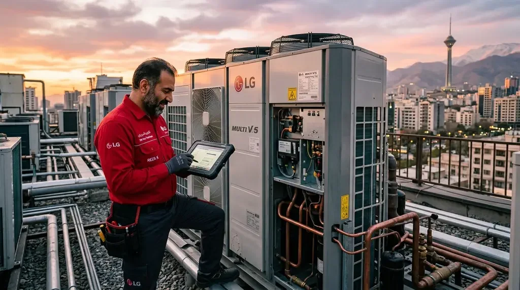 تصویر مرتبط با بررسی فشار گاز VRF و عیب‌یابی خطای ارتباطی VRF